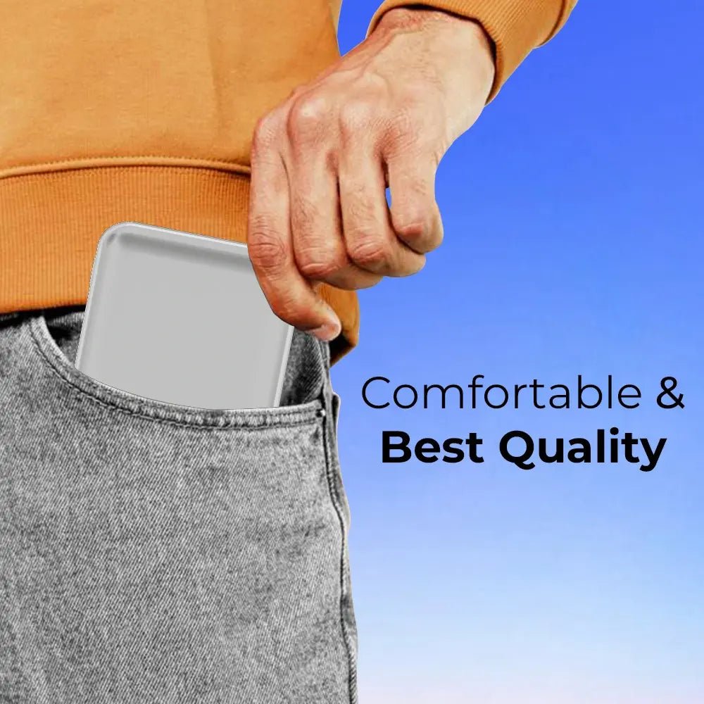 10000mAh Power Bank ,Dual USB Output & Digital Display - White - GLASSOLOGY