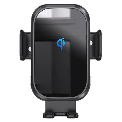 15W QI Fast Wireless Car Charger Mount | Automatic Sensor - Black - GLASSOLOGY