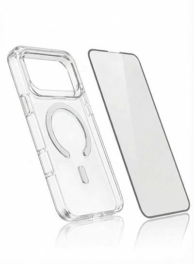 Glassology MagSafe Clear Case + Screen Protector for iPhone 18 Pro, Transparent Magnetic Protective Cover with 9H Tempered Glass, Full Edge Protection, Anti-Scratch & Shock Resistant