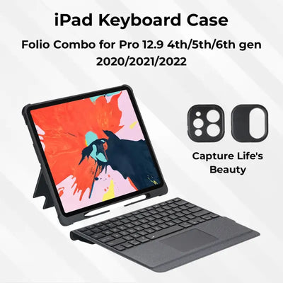 Glassology iPad Pro 12.9 Keyboard & Screen Protector Combo With Trackpad