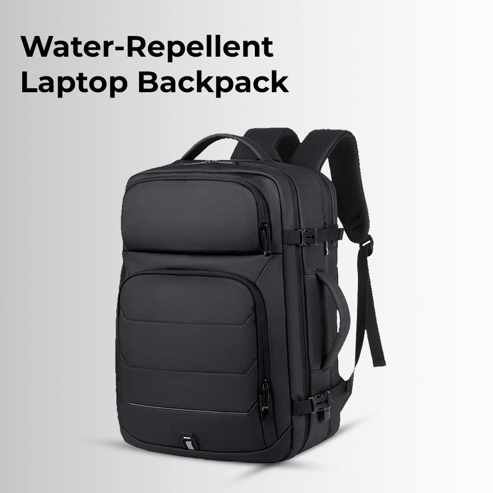 Glassology Faux Leather Laptop Backpack Stylish, Durable & Water-Repellent, Fits 15.6" Laptop.