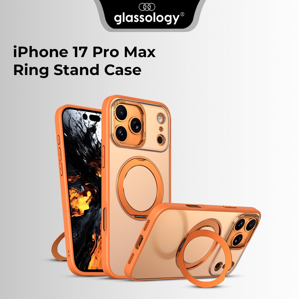 جراب ماج سيف قابل للدوران 360 درجة لهاتف iPhone 17 Pro Max (رمادي)