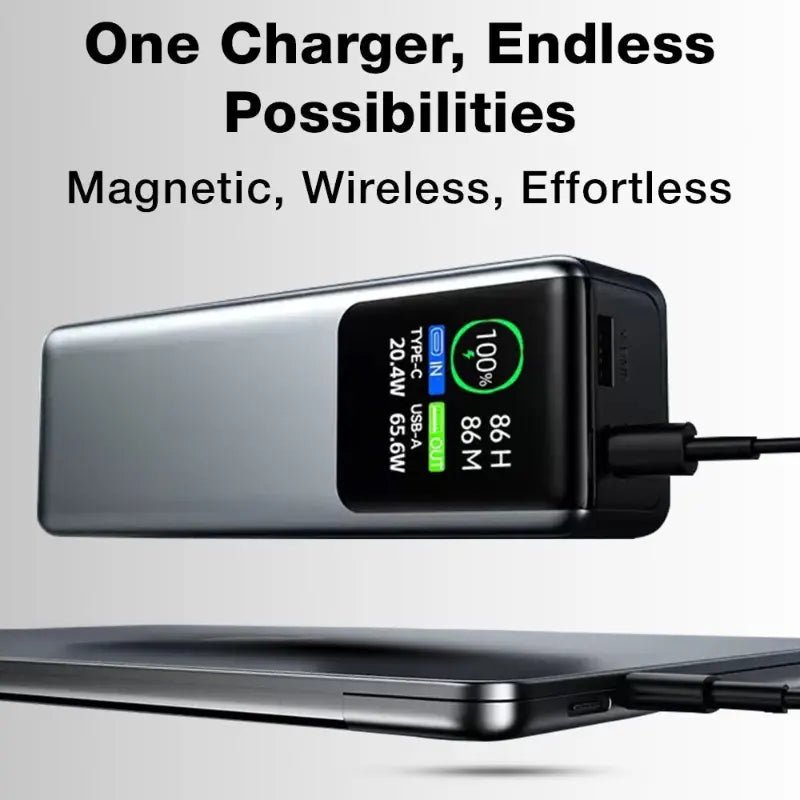 20000mAh Powerbank PD100W+22.5W Type-C - USB Fast - GLASSOLOGY