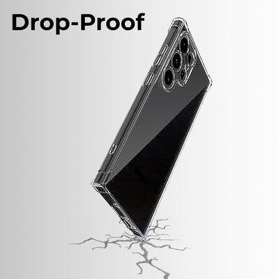 غطاء خلفي شفاف رفيع للغاية لهاتف سامسونج S23 مع واقي للكاميرا