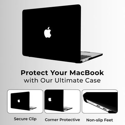 Defense Shield Case for MacBook Air 13.6" (2025) – Black Shockproof Scratch Resistant Precision Fit Premium Matte Finish