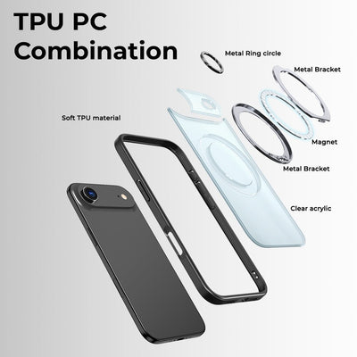 360° MagSafe Rotate Ring Stand Case for iPhone 17 Air - Shockproof - GLASSOLOGY