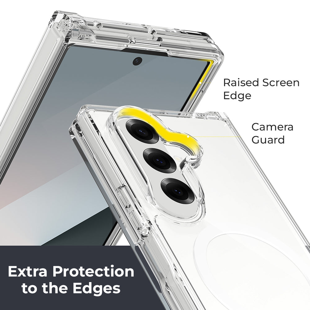 Glassology Samsung Galaxy Z Fold 7 Clear MagSafe Silicone Case, Slim & Protective
