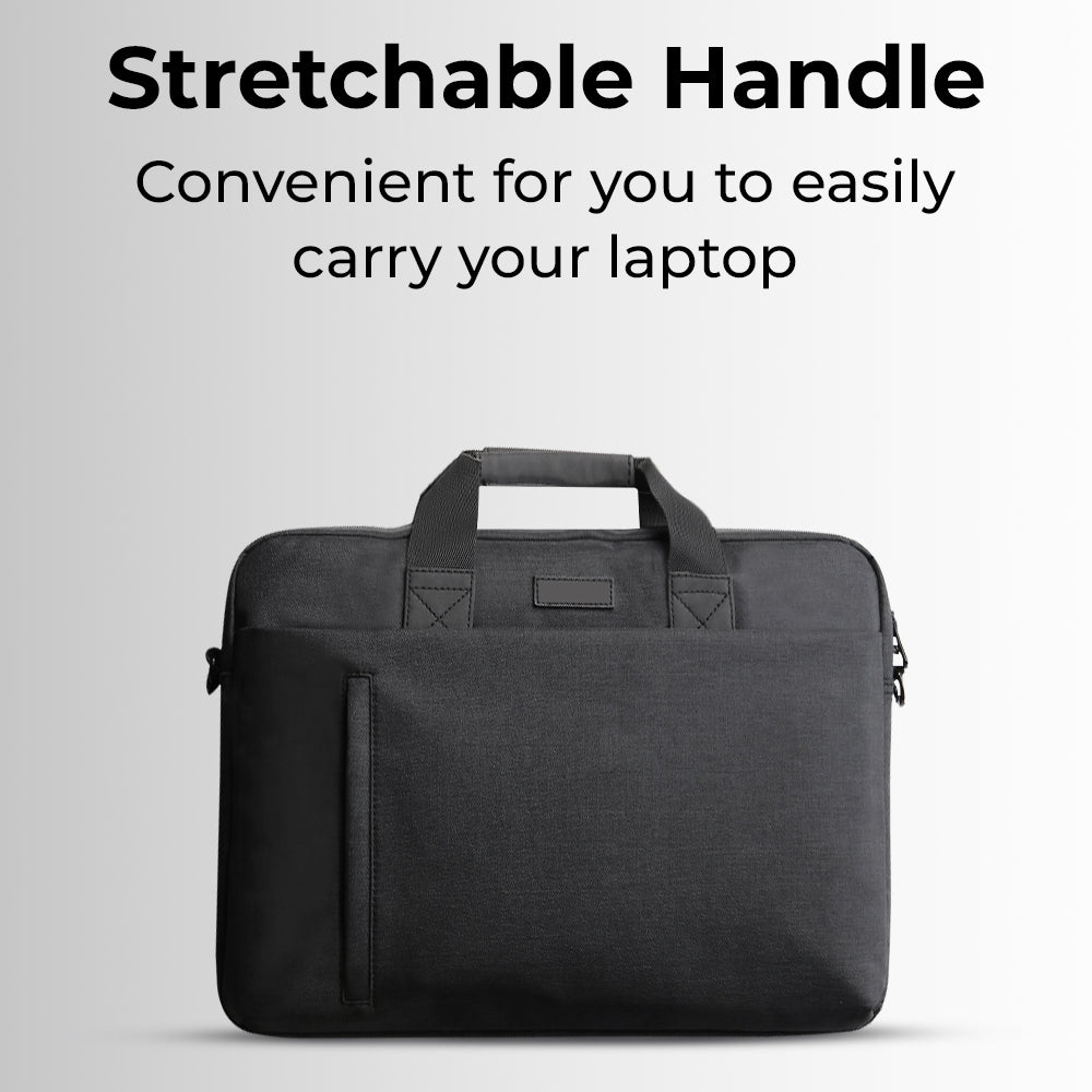 Laptop Bag 15-16" Inch Durable Polyester, Sleek Design - Black