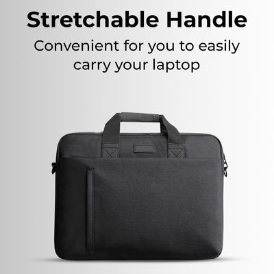 Laptop Bag 15-16" Inch Durable Polyester, Sleek Design - Black