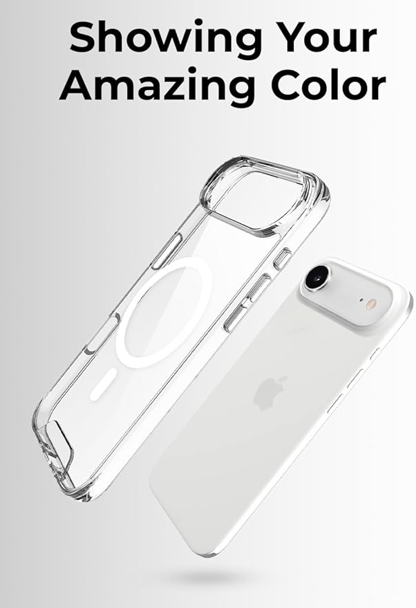 iPhone 17 Air Slim Magnetic Clear Cover – Transparent Protective Case with Magnetic Charging