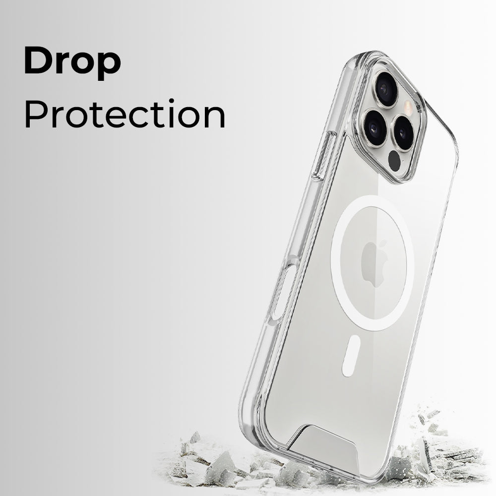 Glassology iPhone 16 Pro Magnetic Clear Case Shockproof, Anti-Yellowing, MagSafe Compatible