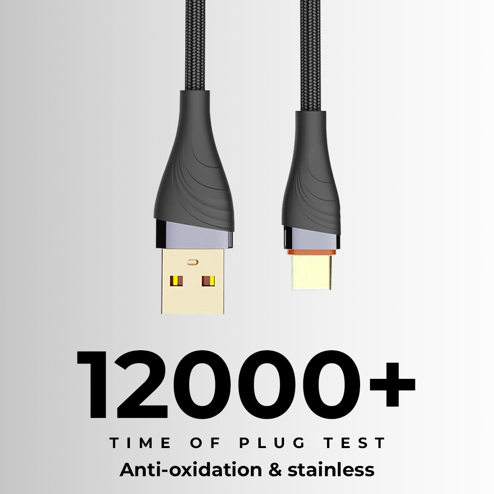 USB A to Type-C Cable – 1 Meter Fast Charging & Data Sync (Grey)