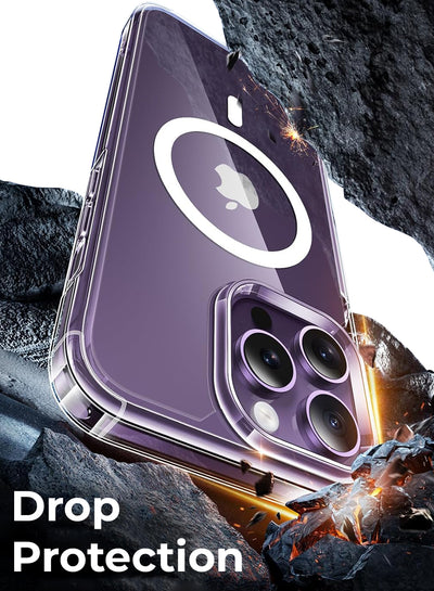 white MagSafe military grade case for iPhone 14 Pro