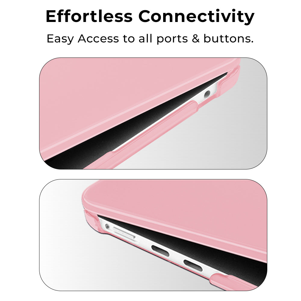 Glassology MacBook Air 15 (2023) Hard Shell Case Solid Pink Slim, Lightweight & Scratch-Resistant Protection