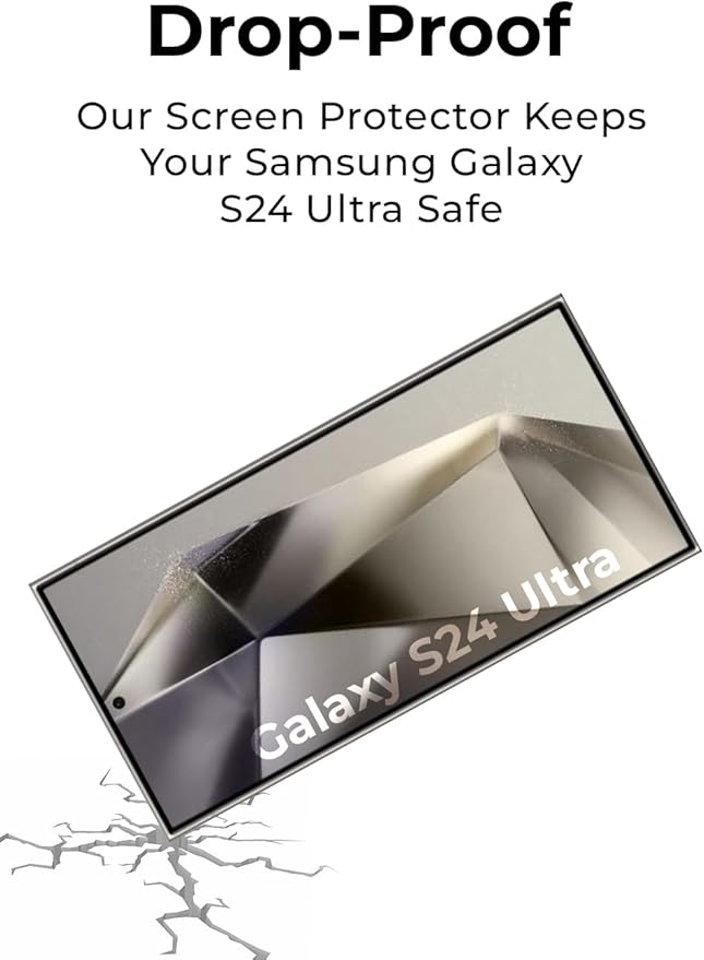 Screen Protector for Samsung S24 Ultra, Full Coverage Tempered Glass with fingerprint Compatibility (Copy) (Copy)