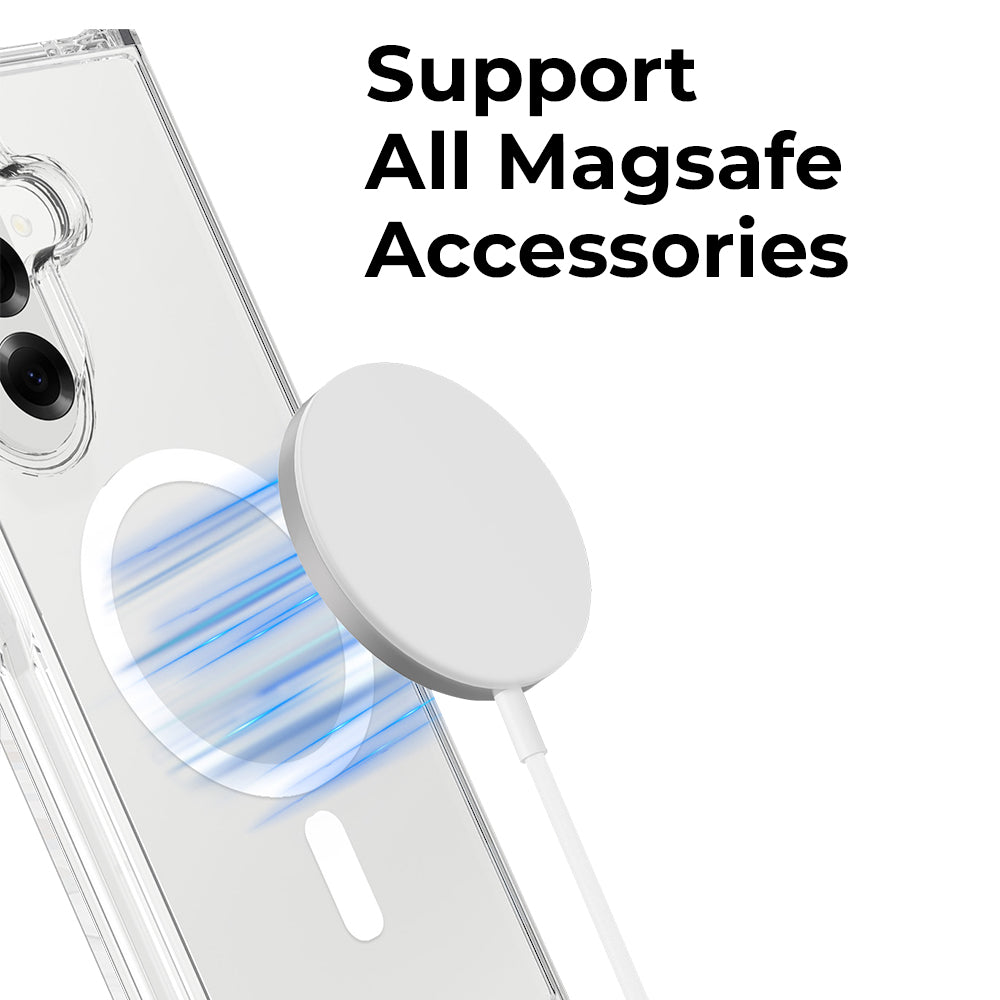 Glassology Samsung Galaxy Z Fold 7 Clear MagSafe Silicone Case, Slim & Protective