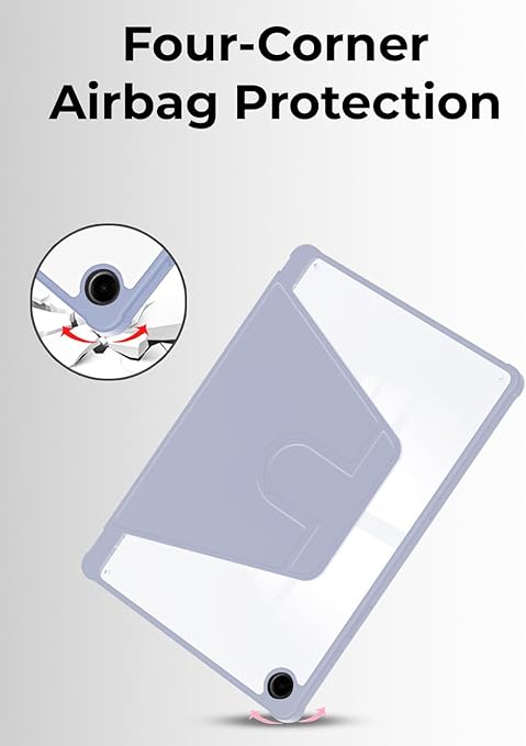 جراب جلدي فاخر من البولي يوريثان لجهاز سامسونج جالاكسي A9+ اللوحي مقاس 11 بوصة (أرجواني) - جراب رفيع مقاوم للصدمات مع حامل وغطاء داخلي ناعم من مادة TPU | الإمارات العربية المتحدة