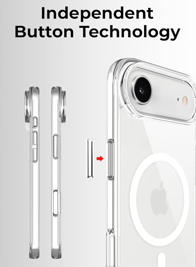 iPhone 17 Air Slim Magnetic Clear Cover – Transparent Protective Case with Magnetic Charging
