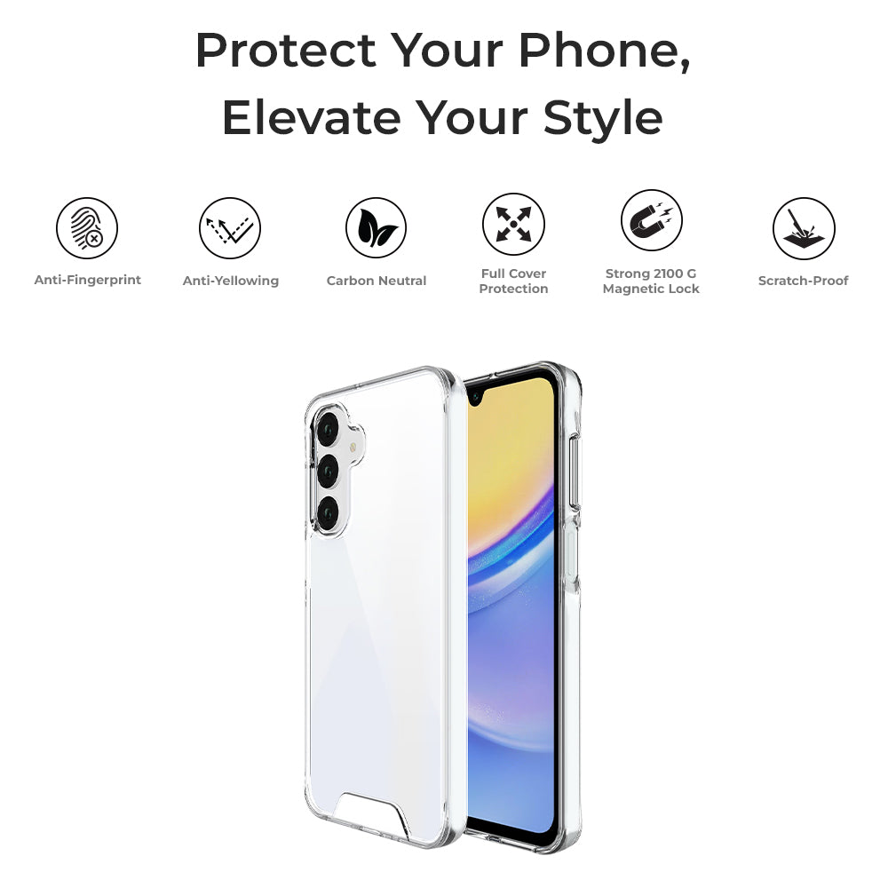Samsung Galaxy A15 Clear Case – Slim, Durable & Transparent