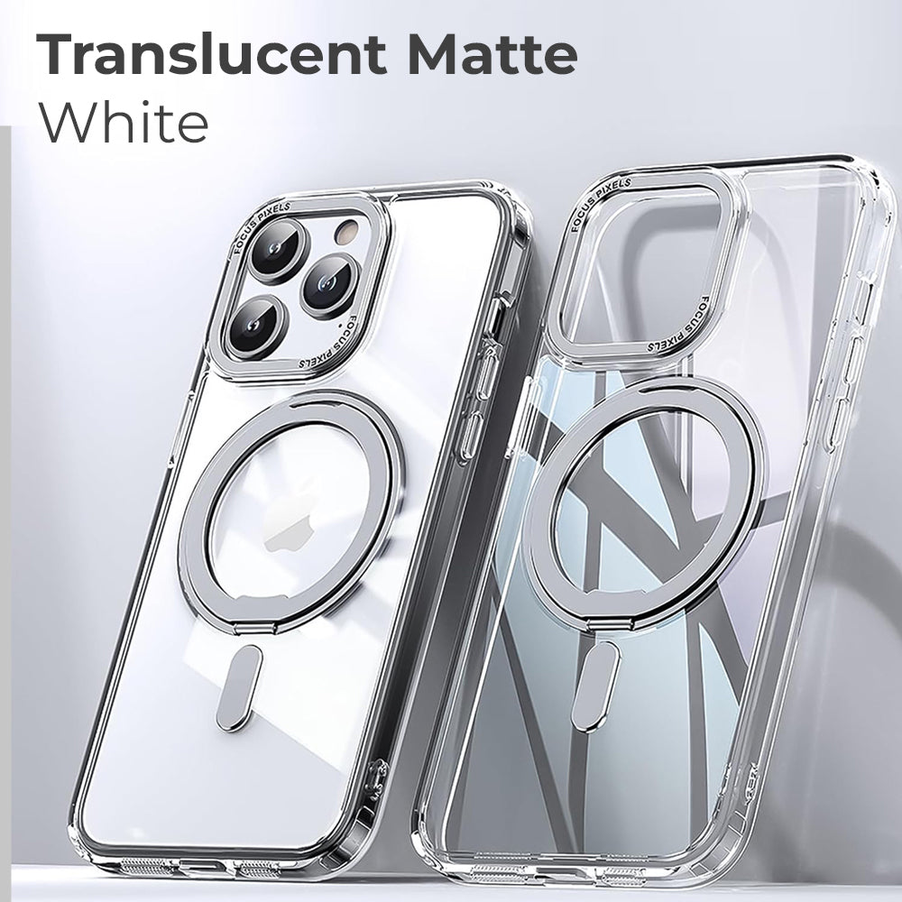Glassology iPhone 15Pro Max Clear 360 Rotate Ring Stand Magsafe Case