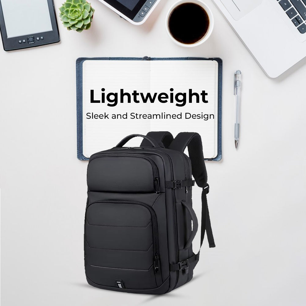 Glassology Faux Leather Laptop Backpack Stylish, Durable & Water-Repellent, Fits 15.6" Laptop.