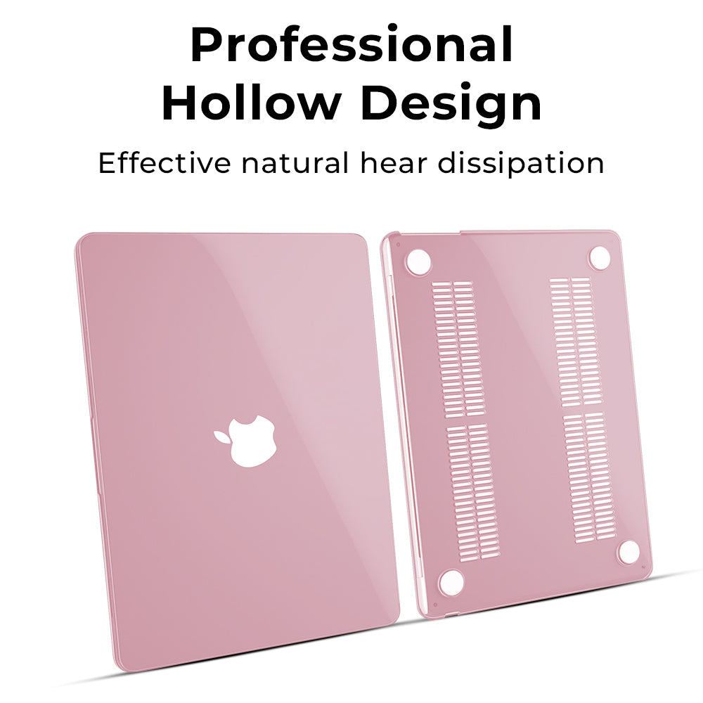 Glassology MacBook Air 15 (2023) Hard Shell Case Solid Pink Slim, Lightweight & Scratch-Resistant Protection