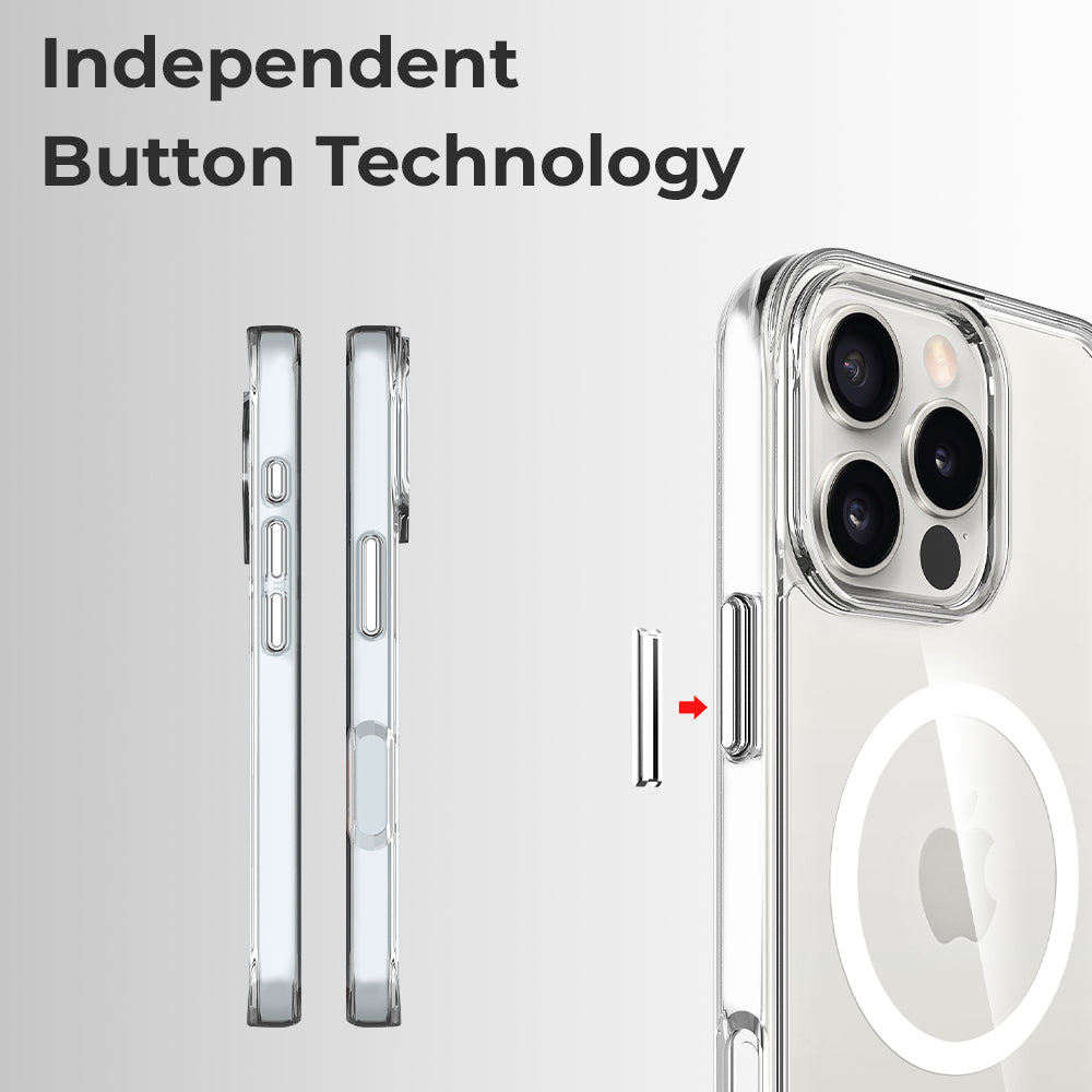 Glassology iPhone 16 Pro Magnetic Clear Case Shockproof, Anti-Yellowing, MagSafe Compatible