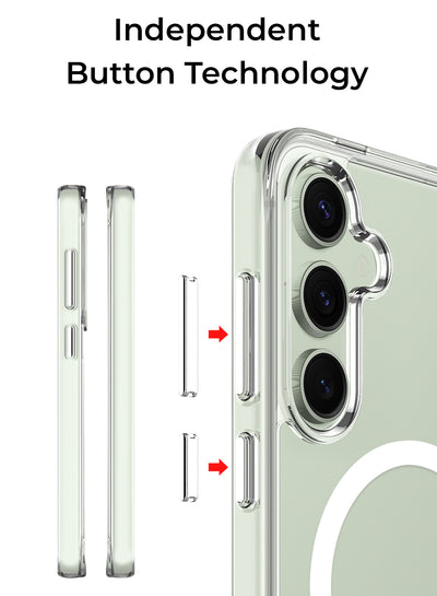 Glassology MagSafe clear case with screen protector for Galaxy S25