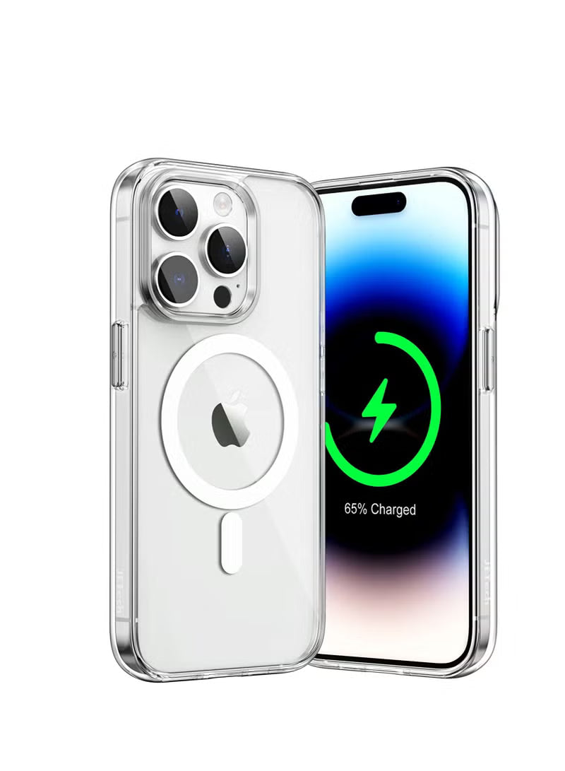 white MagSafe military grade case for iPhone 14 Pro Max