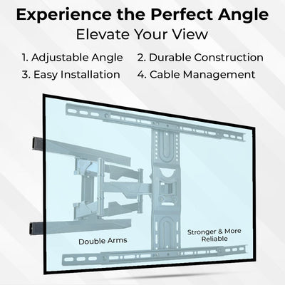 75 inch to 120 inch TV Wall Mount Bracket with 180 Rotation TV and Monitor. - GLASSOLOGY