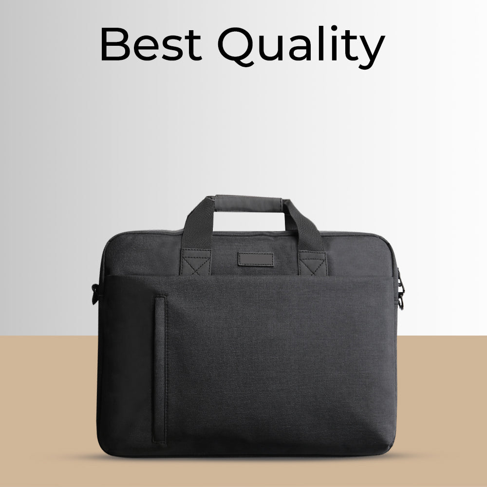Laptop Bag 15-16" Inch Durable Polyester, Sleek Design - Black