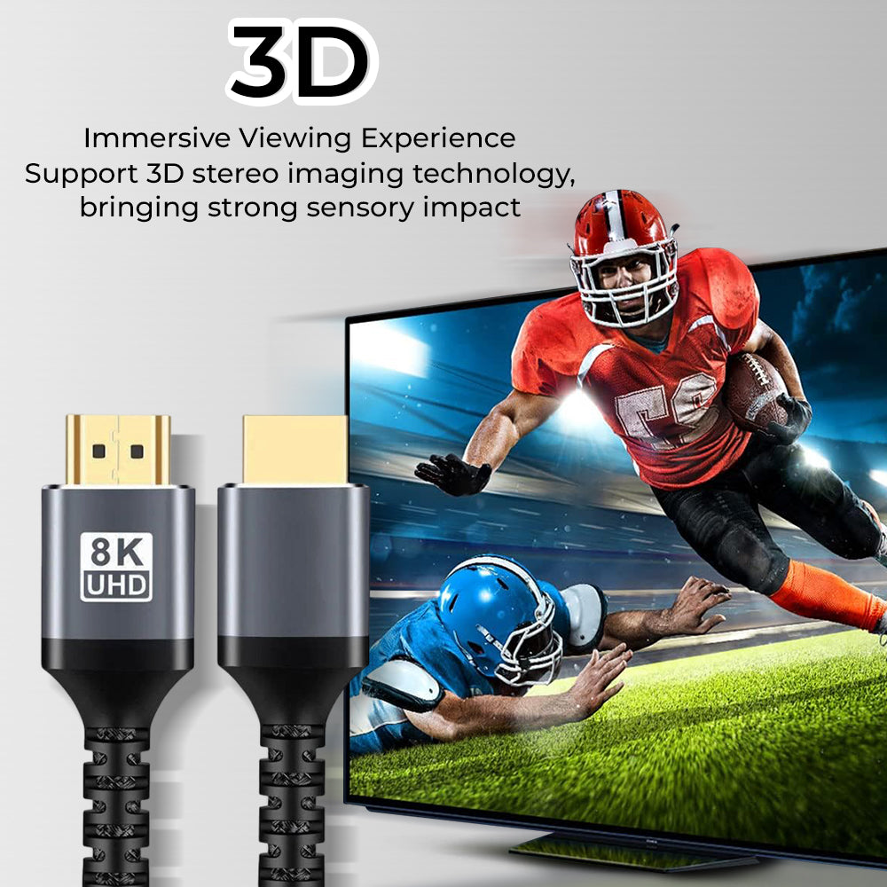 Glassology HDMI 5 Meter 8K Ultra HD High Speed Braided Cord