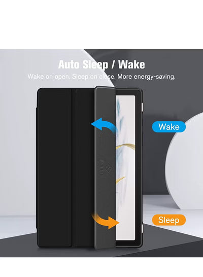 black hybrid slim case combo with clear back for Samsung Galaxy Tab A8 10.6