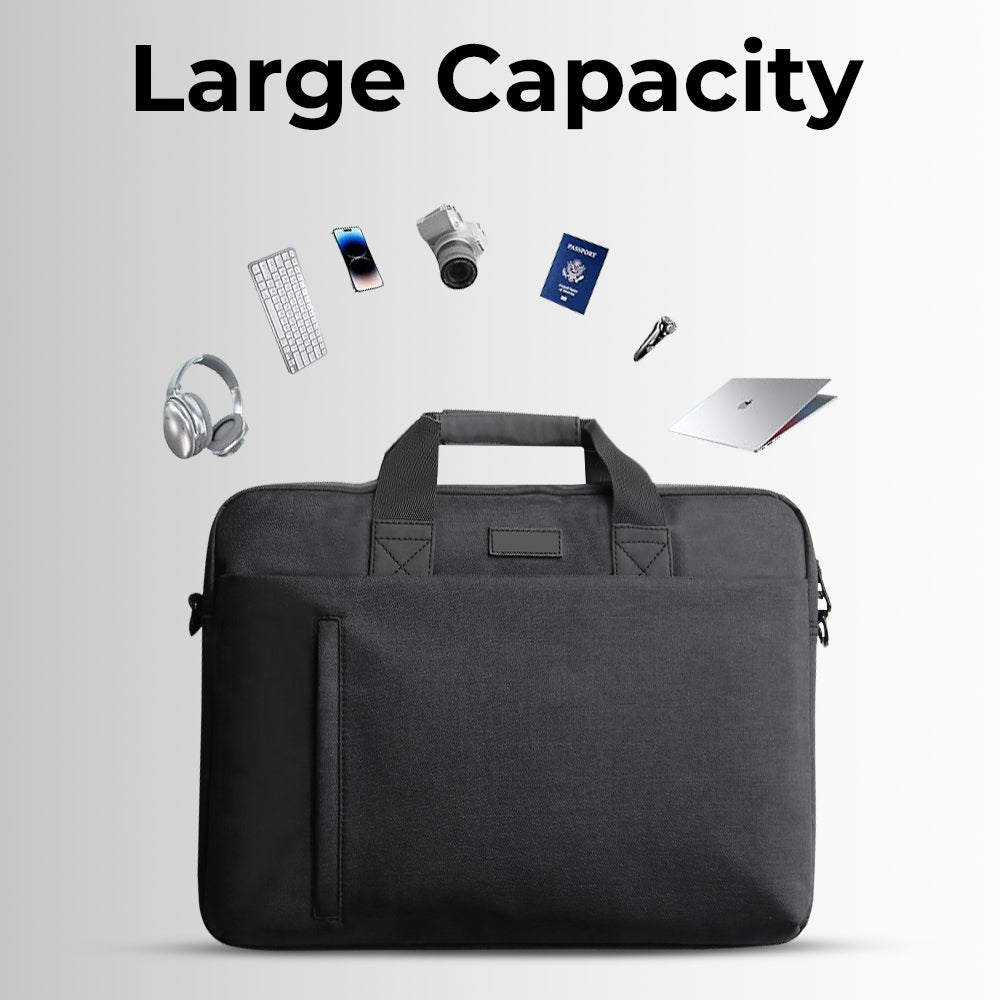 Laptop Bag 15-16" Inch Durable Polyester, Sleek Design - Black