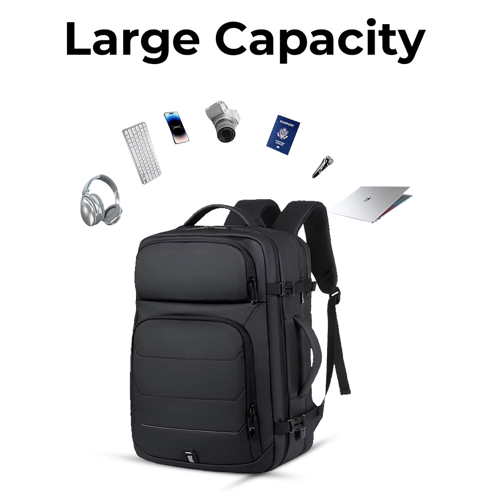 Glassology Faux Leather Laptop Backpack Stylish, Durable & Water-Repellent, Fits 15.6" Laptop.