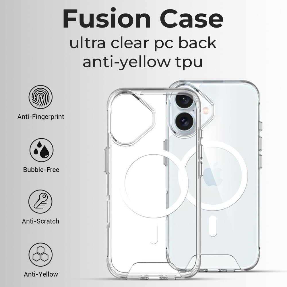 Glassology iPhone 16 Plus Magnetic Clear Case MagSafe Compatible