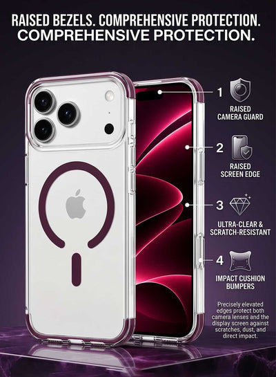 Glassology MagSafe Prism Series Case for iPhone 18 Pro Max Burgundy