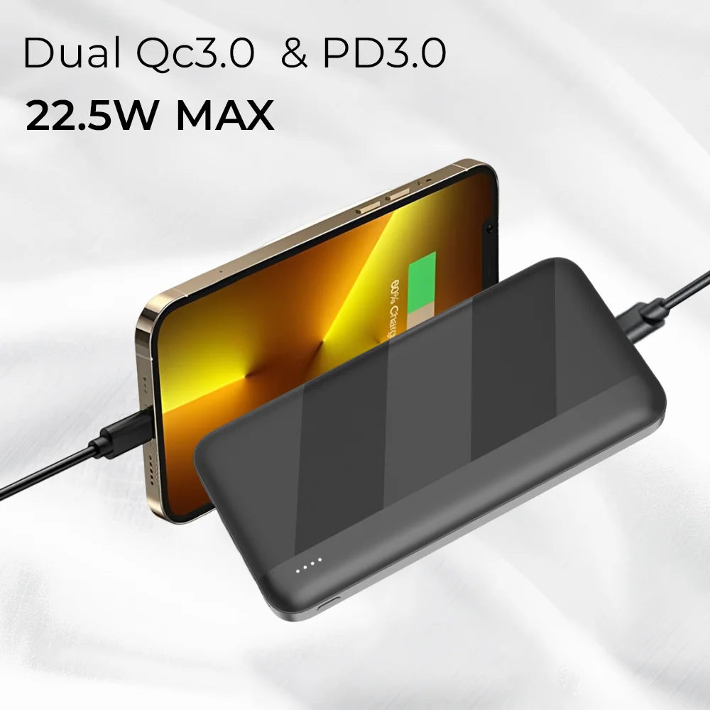 Glassology 1000mAh 22.5W Fast Charging Portable Power Bank