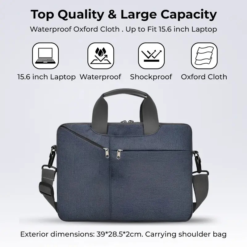 Glassology 15.6 Inches Durable & Water-Repellent Fabric Laptop Sleeve
