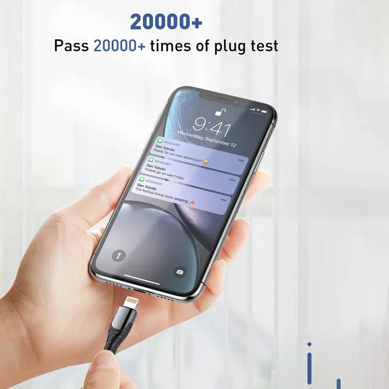 Glassology 1 Meter 30W USB C to Lightning Braided Charging Cable