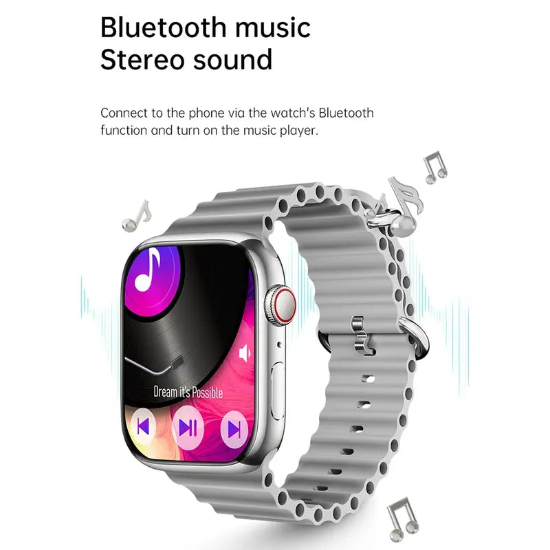 Glassology 45mm Amoled Display with Bluetooth Calling Smart Watch