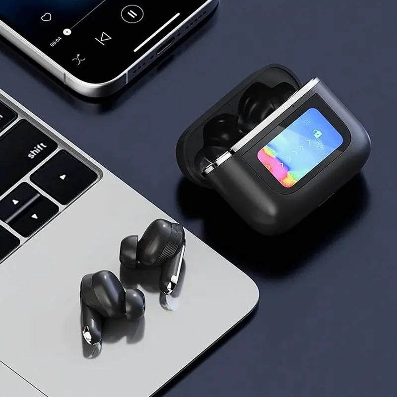 Glassology Vibez X-Pro Noise Cancelling TWS Earbuds With Touch Screen Display