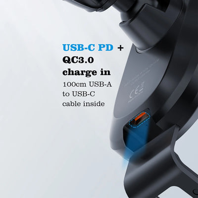 Glassology 15W Fast Wireless Car Charger Phone Mount Holder