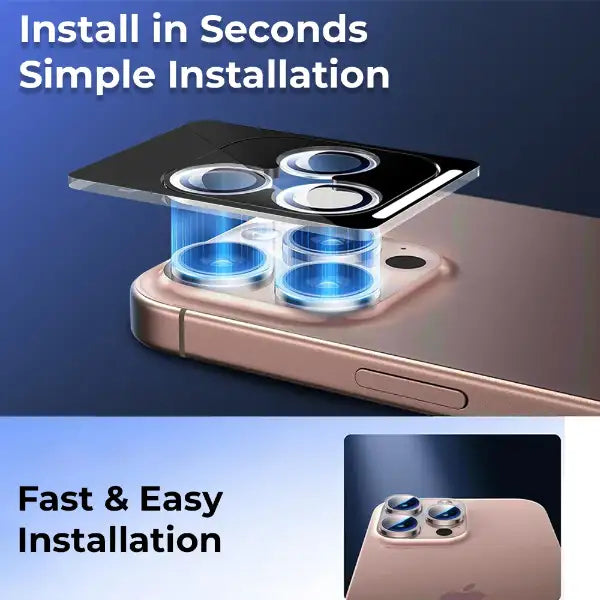 Easy installation iPhone 16 pro max camera lens protection