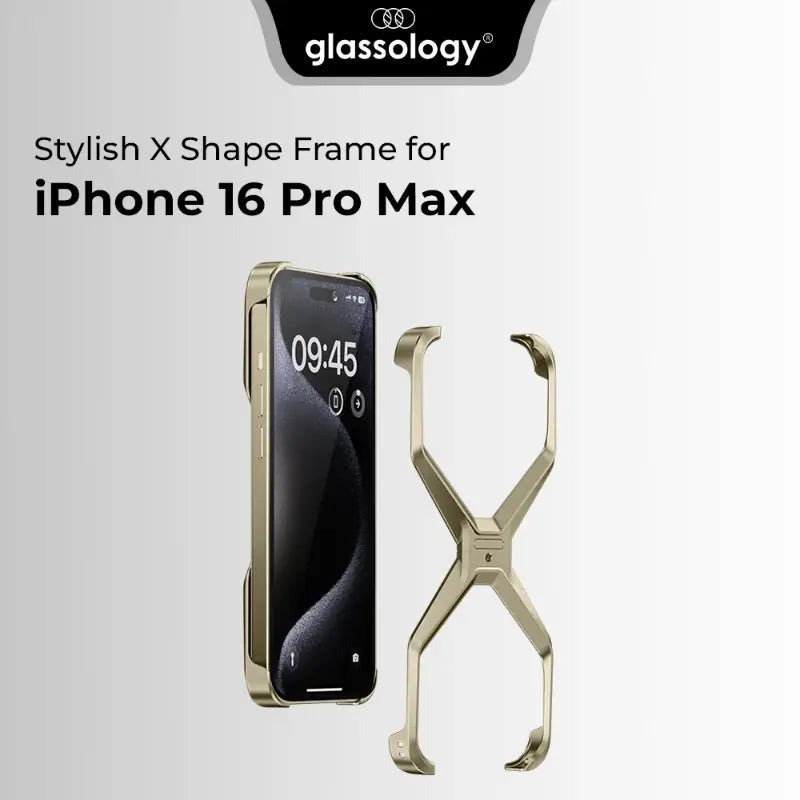 Glassolog iPhone 16 Pro Max X-Frame Borderless Case
