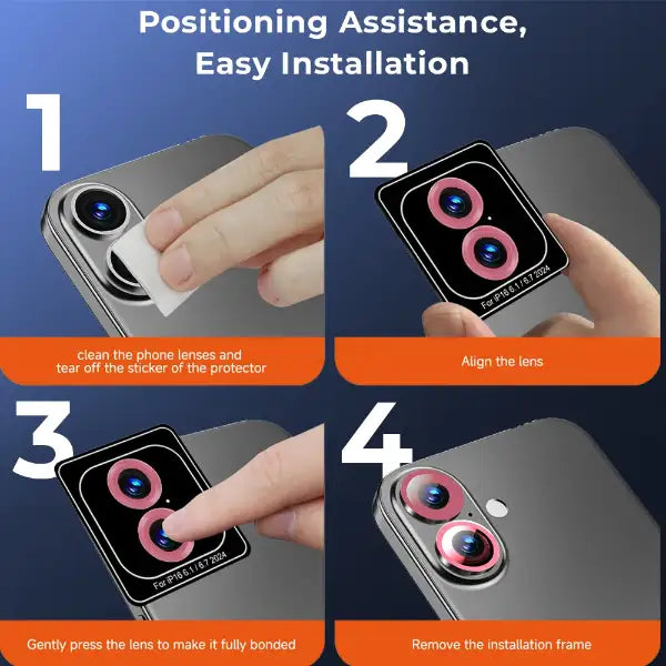 Easy installation camera lens protection
