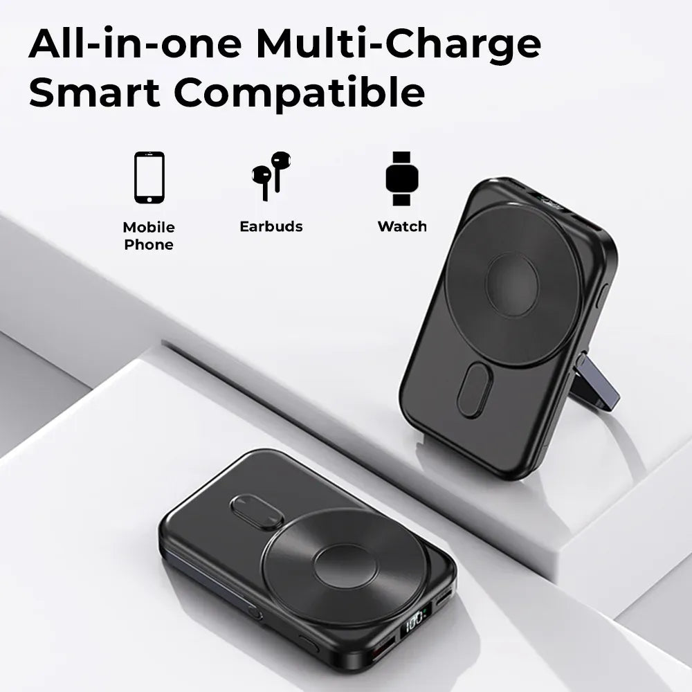 Magsafe Power Bank Wireless-Stand-10000mah - Black