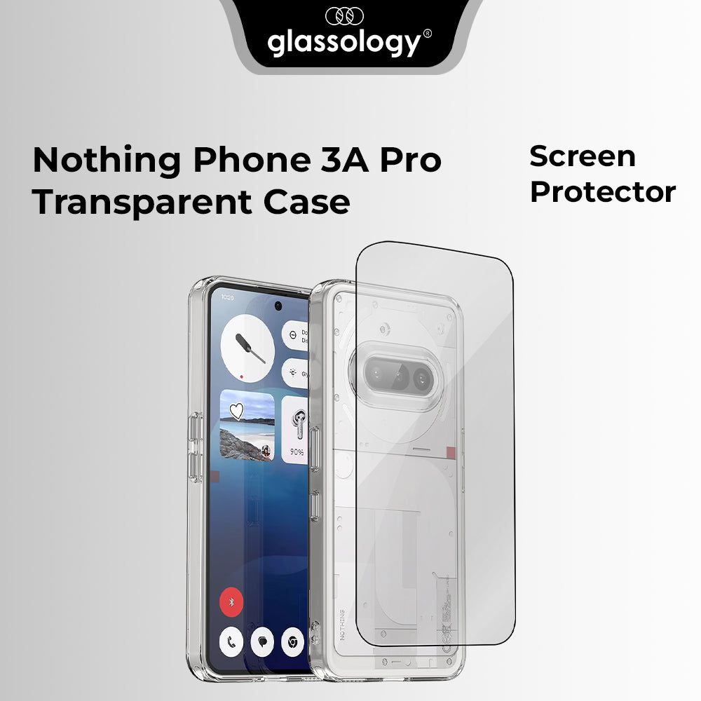 Glassology Nothing Phone 3a Pro Bundle Transparent Case & Screen Protector