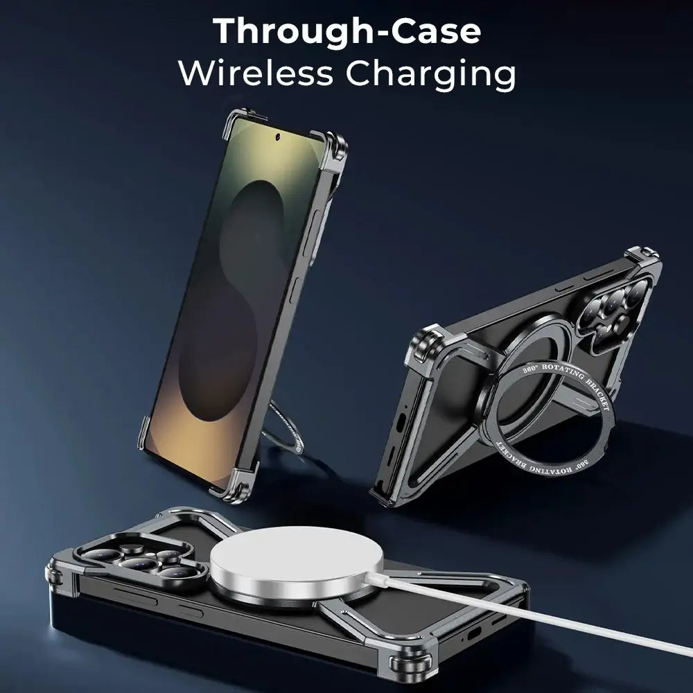 Through case wirless charging case