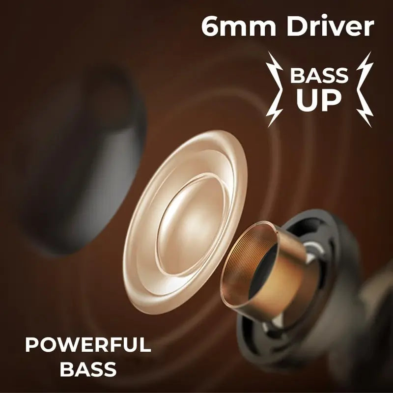 TWS Vibez M-Pods Mini ENC Bluetooth Earbuds with 30H Playtime